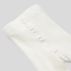 Collants côtelés bébé fille - blanc doux jacadi