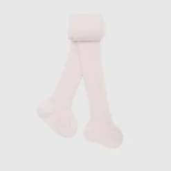 Collants côtelés bébé fille - rose pale jacadi