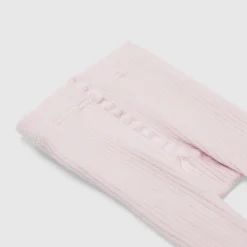 Collants côtelés bébé fille - rose pale jacadi