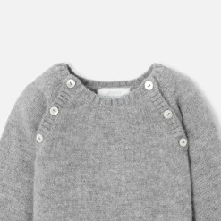 Combinaison bébé en cachemire - gris chine clair jacadi