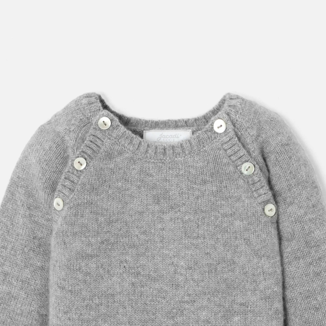 Combinaison bébé en cachemire - gris chine clair jacadi