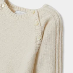 Combinaison bébé en cachemire - blanc doux jacadi