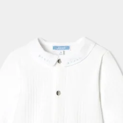 Combinaison bébé en jersey quilté - blanc jacadi