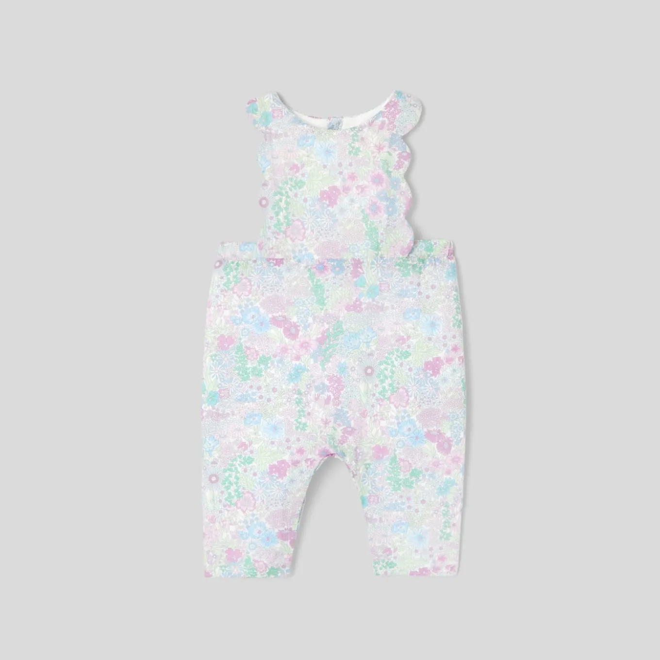 Combinaison bébé fille en tissu Liberty - blanc/multicolore