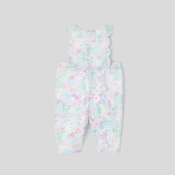Combinaison bébé fille en tissu Liberty - blanc/multicolore