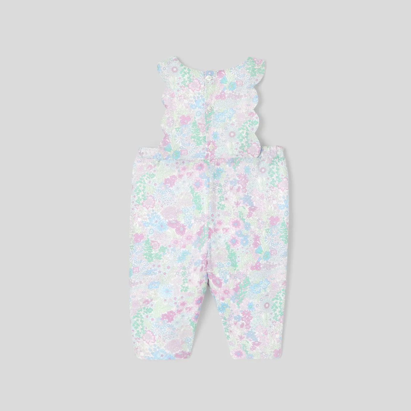 Combinaison bébé fille en tissu Liberty - blanc/multicolore