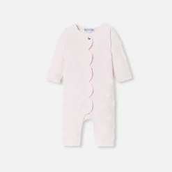 Combinaison bébé fille motif nuage - rose pale jacadi
