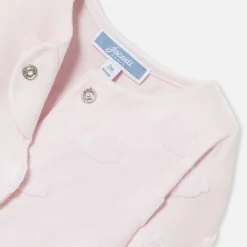 Combinaison bébé fille motif nuage - rose pale jacadi