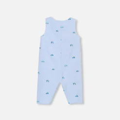 Combinaison bébé garçon en Oxford - bleu/multicolore