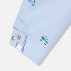 Combinaison bébé garçon en Oxford - bleu/multicolore