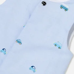 Combinaison bébé garçon en Oxford - bleu/multicolore