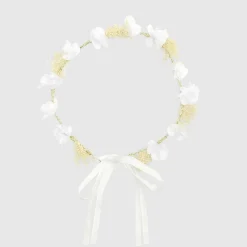 Couronne de fleurs enfant fille - blanc jacadi