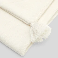Couverture en cachemire - blanc doux jacadi