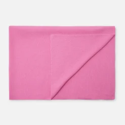 Couverture en point mousse - rose moyen