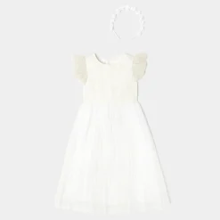 Déguisement de Noël enfant fille - blanc/or