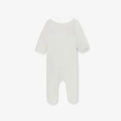 Dors-bien bébé en velours - gris givre