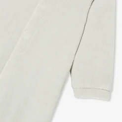 Dors-bien bébé en velours - gris givre