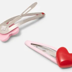 Duo de barrettes bébé fille - rose/rouge