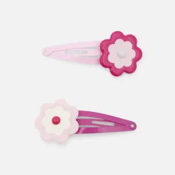 Duo de barrettes bébé fille - rose/multicolore