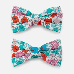 Duo de barrettes enfant fille - rose/vert