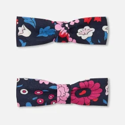 Duo de barrettes enfant fille - marine/multicolore
