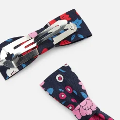Duo de barrettes enfant fille - marine/multicolore
