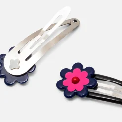 Duo de barrettes enfant fille - rose/bleu