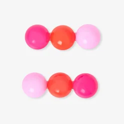 Duo de barrettes fille - rose/multicolore