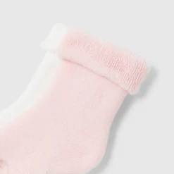 Duo de chaussettes bébé fille - blanc/rose