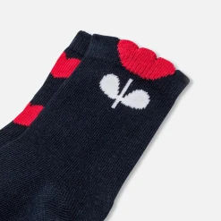 Duo de chaussettes bébé fille - marine/multicolore