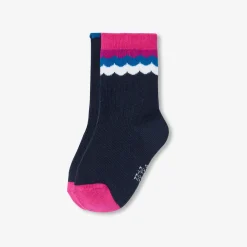 Duo de chaussettes bébé fille - marine/rose