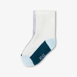 Duo de chaussettes bébé garçon - gris/bleu