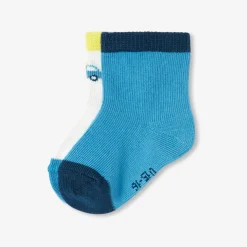 Duo de chaussettes bébé garçon - blanc/bleu
