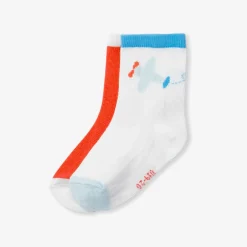 Duo de chaussettes bébé garçon - bleu/blanc