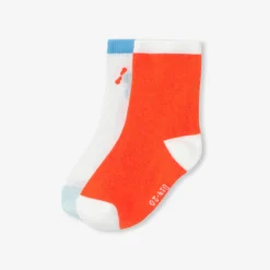 Duo de chaussettes bébé garçon - bleu/blanc