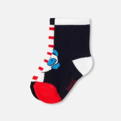 Duo de chaussettes bébé garçon - marine/multicolore