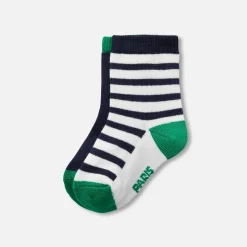 Duo de chaussettes bébé garçon - marine/vert