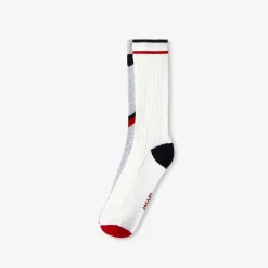 Duo de chaussettes hautes enfant garçon - rouge/multicolore