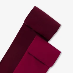 Duo de collants enfant fille - rose/multicolore