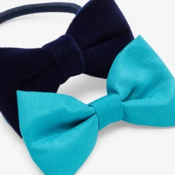 Duo d'élastiques enfant fille - marine/multicolore