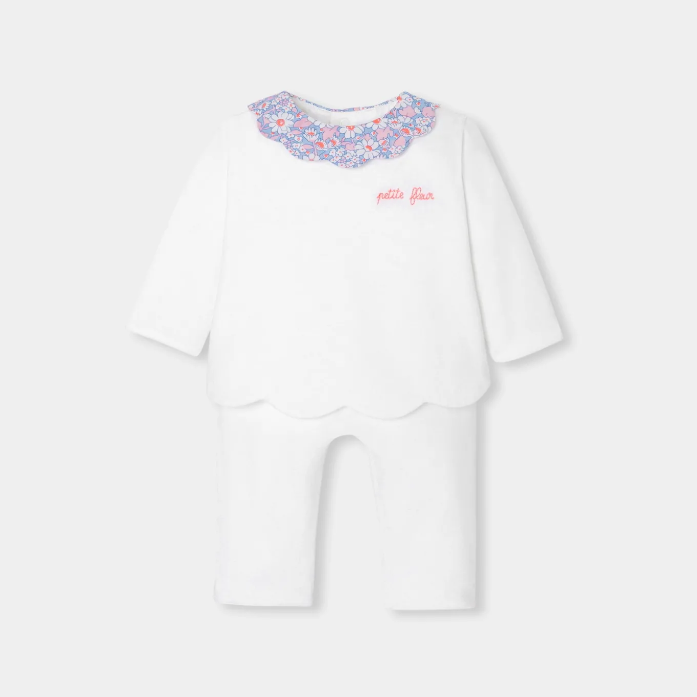 Ensemble bébé fille en double jersey - blanc jacadi