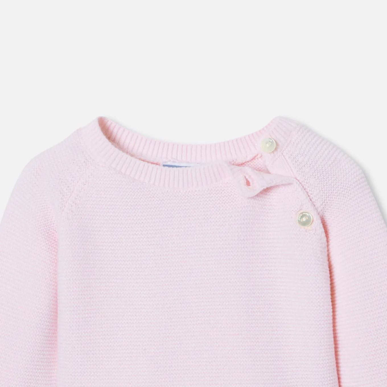 Ensemble bébé fille en point mousse - rose pale jacadi