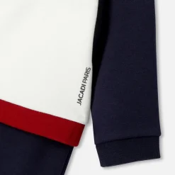 Ensemble bébé garçon en molleton - blanc/marine