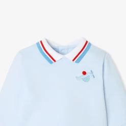 Ensemble bébé garçon en molleton - bleu pale