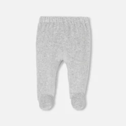 Ensemble confort bébé en velours - gris chine clair jacadi