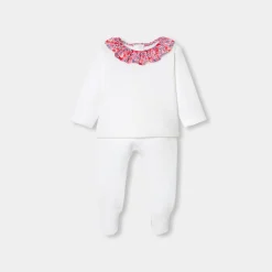 Ensemble confort bébé fille en double jersey - blanc jacadi