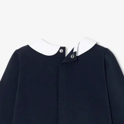 Ensemble confort bébé fille en molleton - marine clair