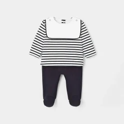 Ensemble pantalon bébé garçon - marine/blanc