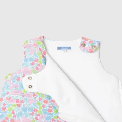 Gigoteuse 0-6 mois en tissu Liberty bébé fille - blanc/multicolore