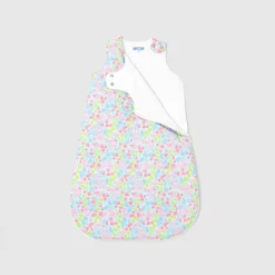 Gigoteuse 0-6 mois en tissu Liberty bébé fille - blanc/multicolore